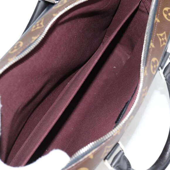 LOUIS VUITTON Monogram Macassar Soft briefcase Bag 2way M56719 LV Auth 118897M - Picture 11 of 15